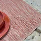 Sets de table crème et orange (lot de deux)